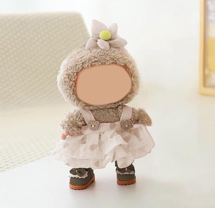 Jojedomo Compatible with Labubu Doll Shoes for 17cm Doll,Shoes Used for Labubu Accessories(GZA-Brorn) - Image 2